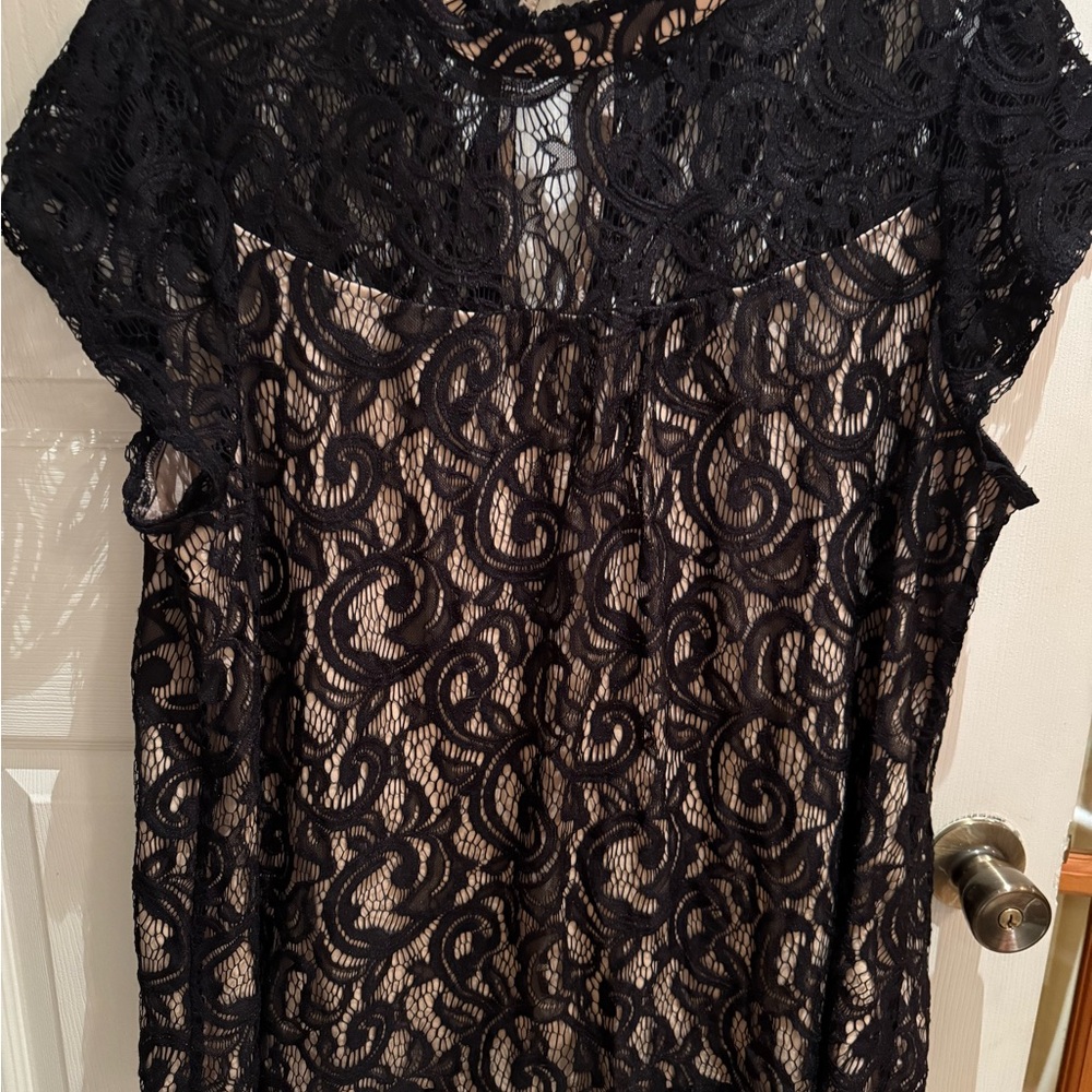 Fashion to Figure Black Lace Blouse